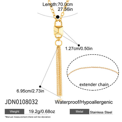 Original Design Titanium Steel Necklace Non-Fading Bracelet Niche Lock Bracelet Stainless Steel Jewelry High-End Feel