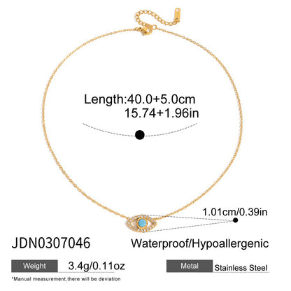 Titanium Steel Necklace with Unique Design, Sweater Chain, Light Luxury, High-End Feel, Stainless Steel Autumn Winter Accessories