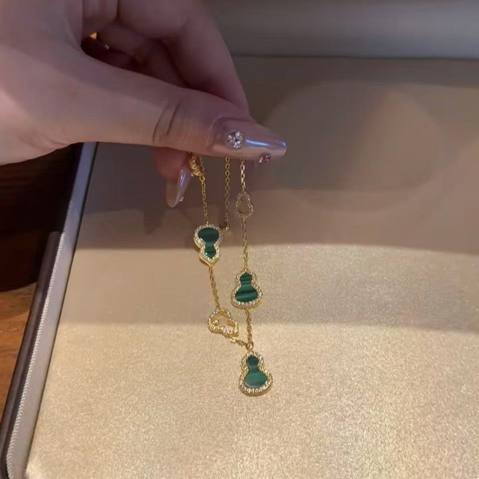 Gourd Malachite Bracelet Niche Design Versatile Simple High-end Feel Personalized Fashion