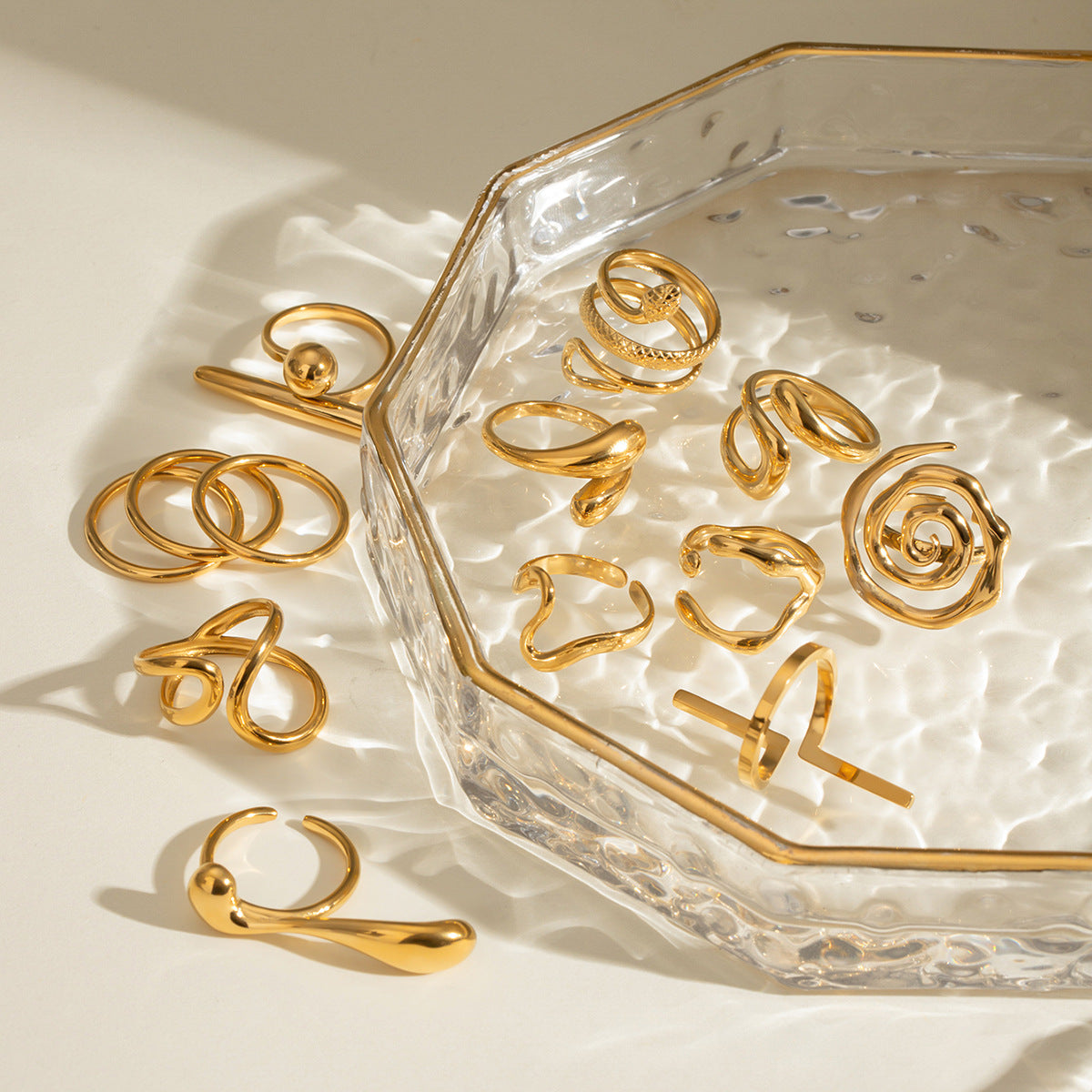 Ring Niche High-End Feel Hand Jewelry Titanium Steel Non-Fading Accessories Stainless Steel Jewelry Rings