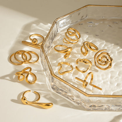 Ring Niche High-End Feel Hand Jewelry Titanium Steel Non-Fading Accessories Stainless Steel Jewelry Rings