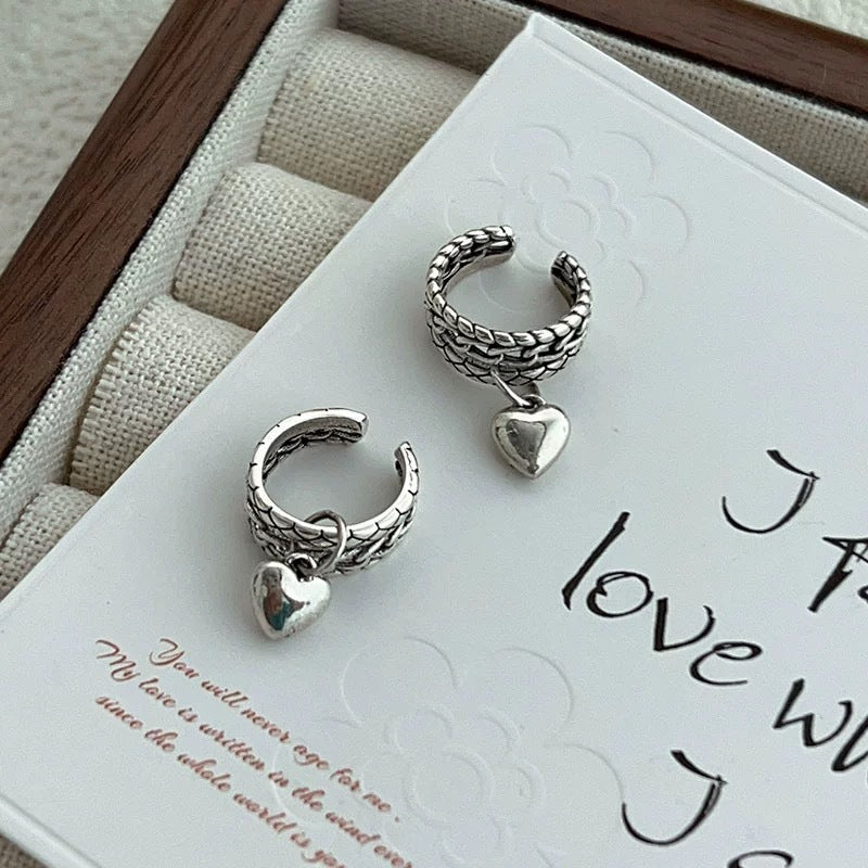 High-end European and American Style Small Heart Ear Cuff Non-pierced Ear Clip Personalized Painless Ear Jewelry