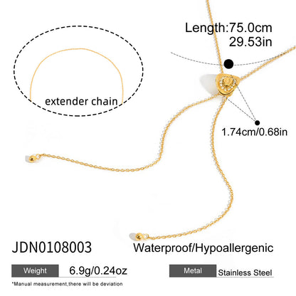 Titanium Steel Cross Long Necklace Light Luxury High-end Y-shaped Chain Stainless Steel Jewelry Sweater Chain