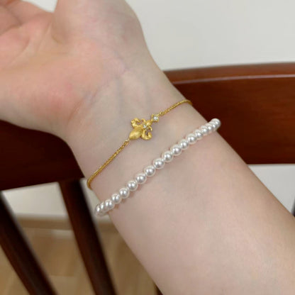 Iris Flower Brushed Bracelet S925 Sterling Silver Vintage Palace Style Light Luxury High-end Versatile Fashion Retro Flower Bracelet