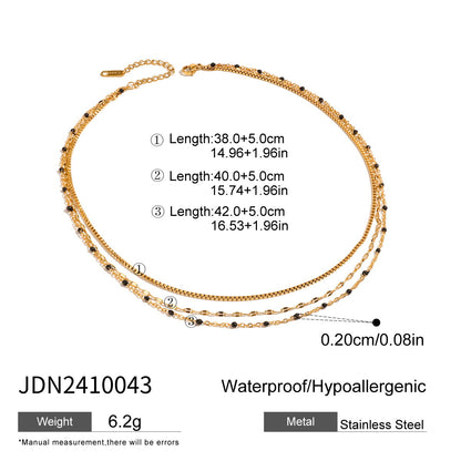 Stainless Steel Water Drop Necklace High-end Earrings Niche Open Bracelet Titanium Steel Ring Jewelry