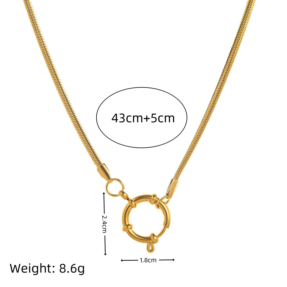 DIY Stainless Steel Starfish Flat Conch Pendant DIY Accessories Furnace Vacuum Electroplating 18K Gold Color Retention