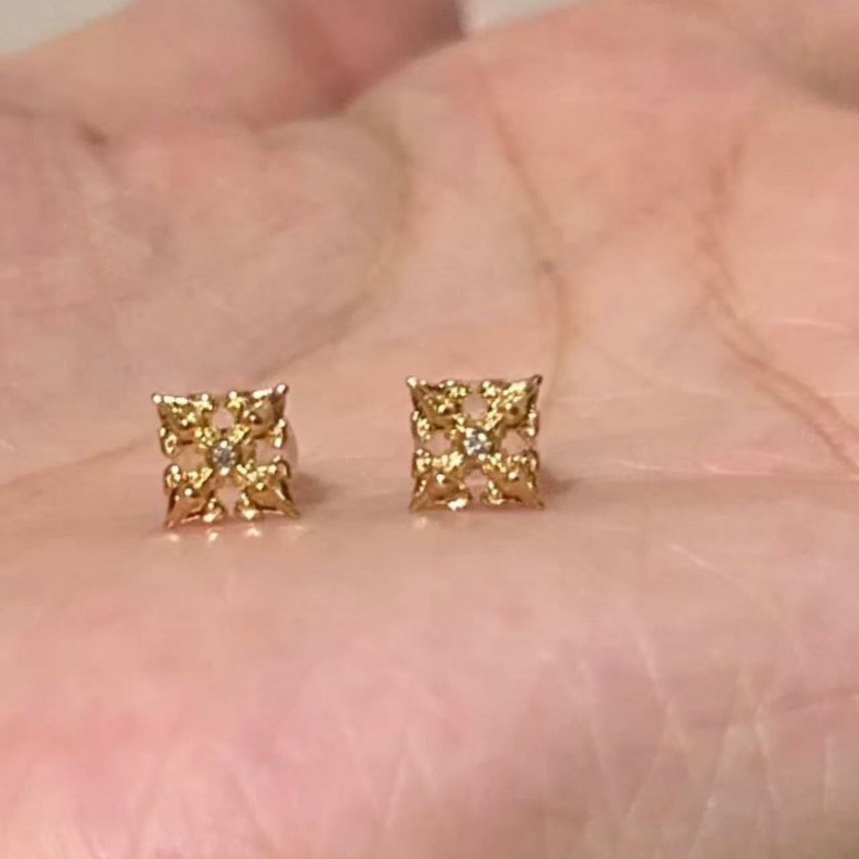 Pure Silver S925 Vajra Stud Earrings Exquisite High-end Sense Elegant Earrings Light Luxury Niche Simple Versatile