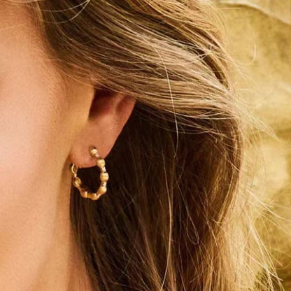 Italian Vintage Brushed Earrings Light Luxury High-end Jewelry 925 Sterling Silver Cut-off Diamond-studded Earrings