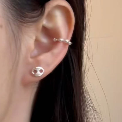 Classic Pig Nose Versatile 925 Silver Fashionable Elegant High-end Simple Ins Style Exquisite Earrings