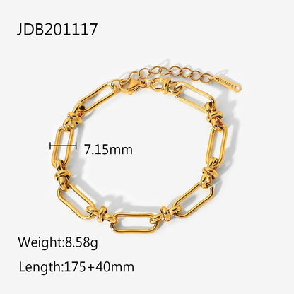 Stainless Steel Cuban Bracelet High-End Ins Metal Chain Titanium Steel Jewelry Bracelet