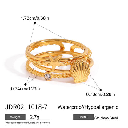 Titanium Steel Ring for Women, Niche Design Ring Jewelry, Non-Fading Accessories, Stainless Steel Rings