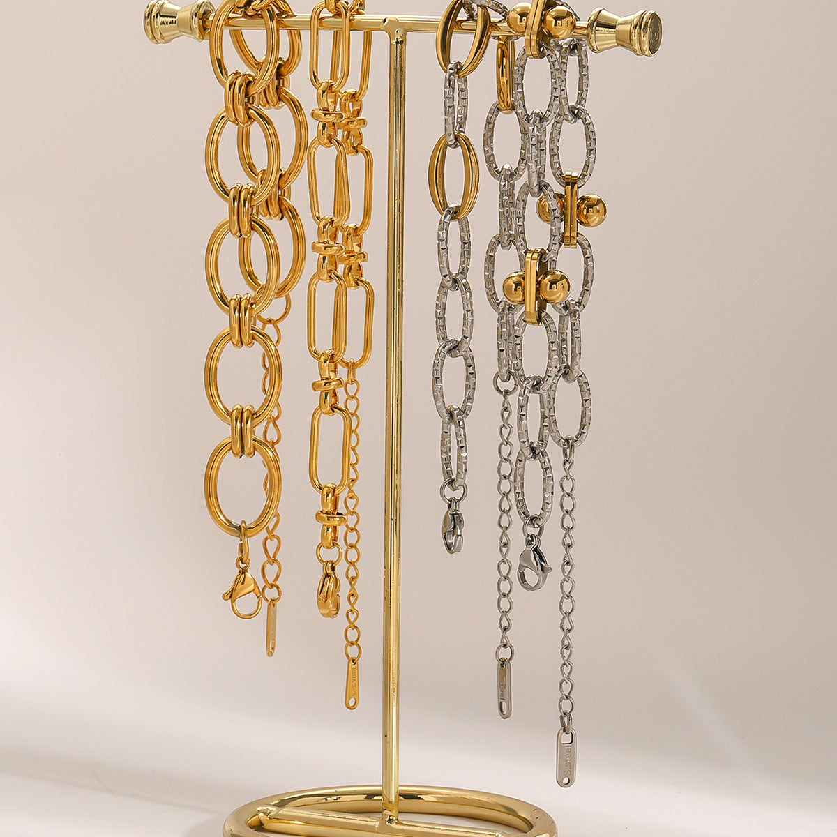 Stainless Steel Cuban Bracelet High-End Ins Metal Chain Titanium Steel Jewelry Bracelet