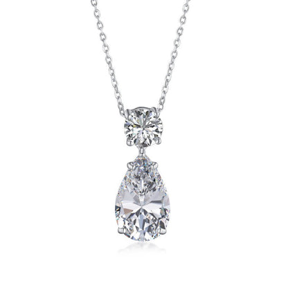 S925 Sterling Silver High Carbon Diamond Necklace for Women Ice Flower Cut Pink Heart Pendant Green Diamond High-end Collarbone Chain