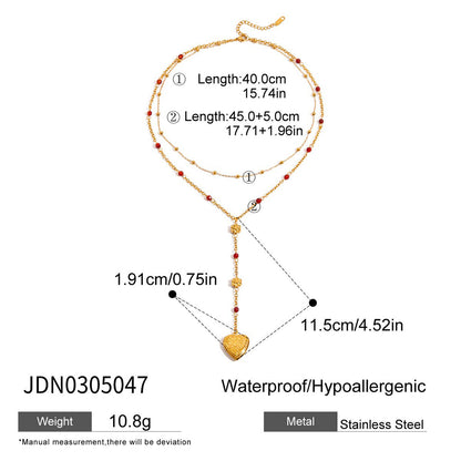 Titanium Steel Cross Long Necklace Light Luxury High-end Y-shaped Chain Stainless Steel Jewelry Sweater Chain