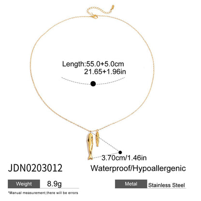 Stainless Steel Necklace Accessories for Women, Design Sense Summer Titanium Steel Jewelry, High-End Light Luxury Niche Choker