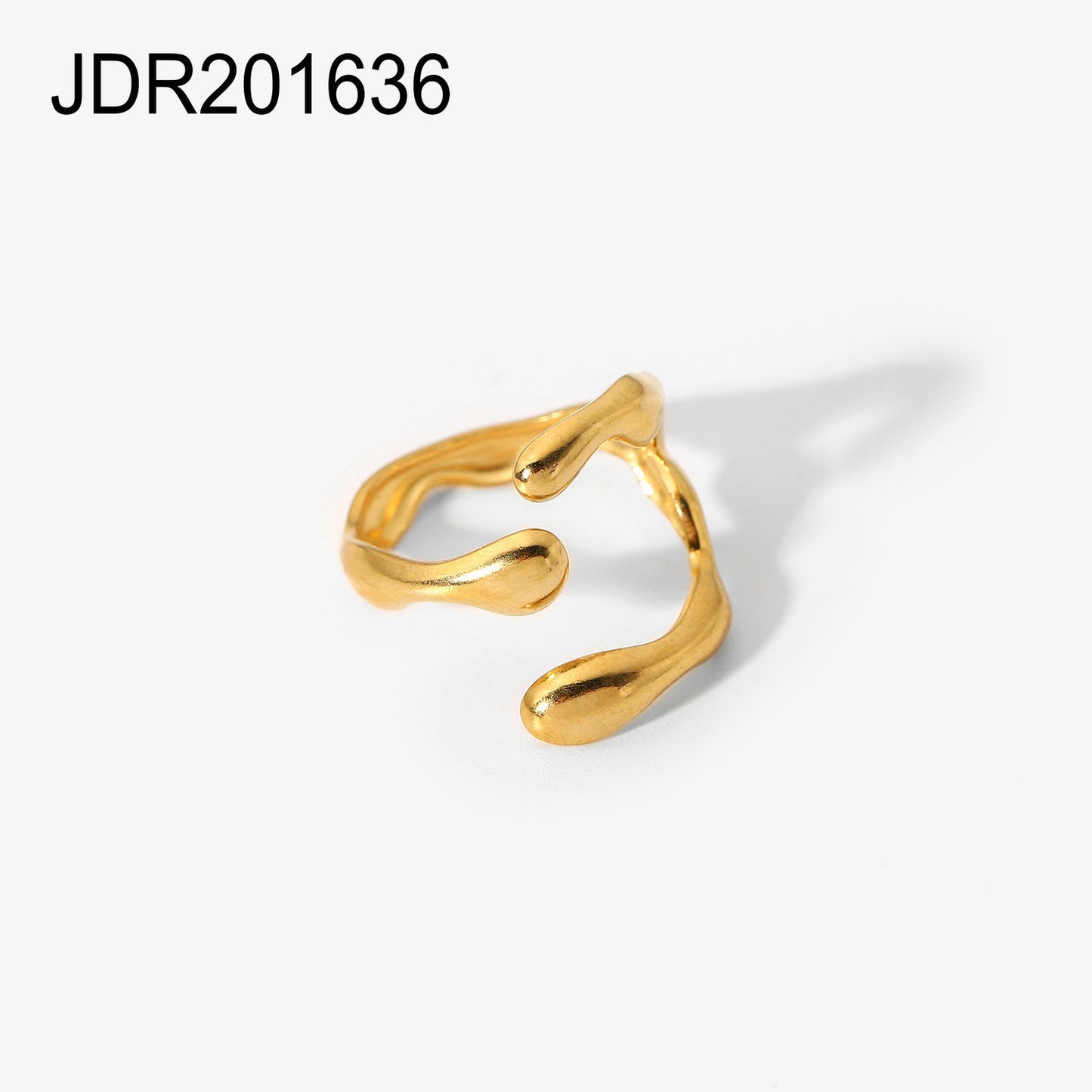 Ins Style Colorless High-end Simple Gold Steel Series Stainless Steel Plain Ring Jewelry