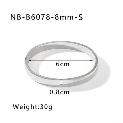 Hot-Selling Zircon Heart-Shaped Quadrilateral Geometric White Zircon Green Zircon Titanium Steel Real Gold Plated Color-Retaining Jewelry Bracelet