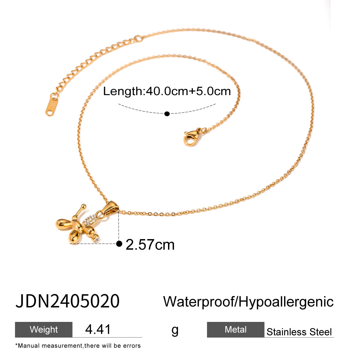 Stainless Steel Vacation Jewelry Titanium Steel Necklace Light Luxury High-End Clavicle Chain Neck Chain Accessory for Women