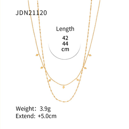 INS Trend Retro Simple Personality High-end Gold-plated Minimalist Multi-layer Necklace for Women Niche Collarbone Chain