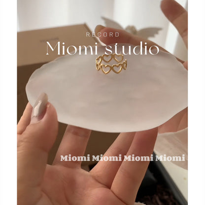 14k Gold-plated love hollow ring