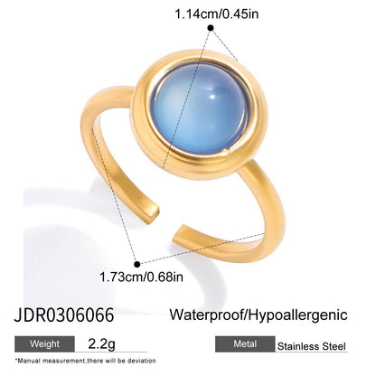 Original Equestrian Series Resin Ring Titanium Steel Non-Fading Stainless Steel Hand Jewelry Light Luxury High-End Feel