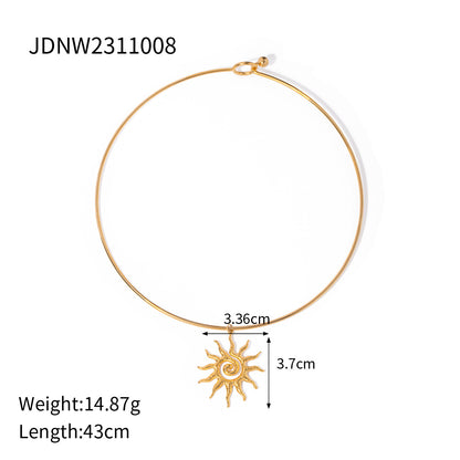 Stainless Steel Star Zircon Necklace Pendant High-End Ins Collarbone Chain Titanium Steel Jewelry