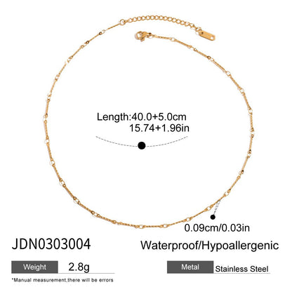 Rhinestone Titanium Steel Necklace Non-Fading Light Luxury Collarbone Chain Stainless Steel Jewelry High-End Feel Hot Item