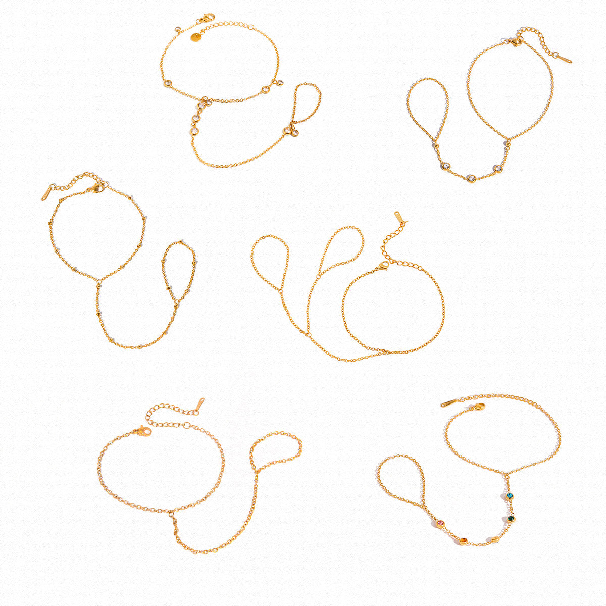 Stainless Steel Zircon Pearl Interlocking Bracelet Light Luxury High-end Feel Titanium Steel Non-fading Jewelry