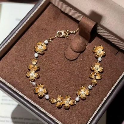 Brushed Craft Osmanthus Bracelet High-end Osmanthus Bracelet Golden Elegant Light Luxury High-end