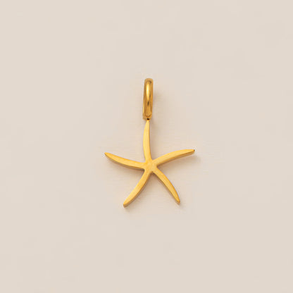 DIY Stainless Steel Starfish Flat Conch Pendant DIY Accessories Furnace Vacuum Electroplating 18K Gold Color Retention