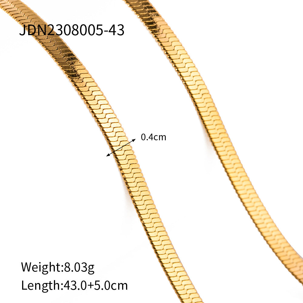 Heart Titanium Steel Necklace Accessories for Women Summer Light Luxury Niche Choker Stainless Steel Jewelry