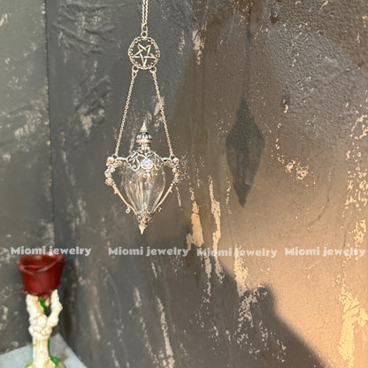 witchy soft gothic Magical bottle necklace🖤