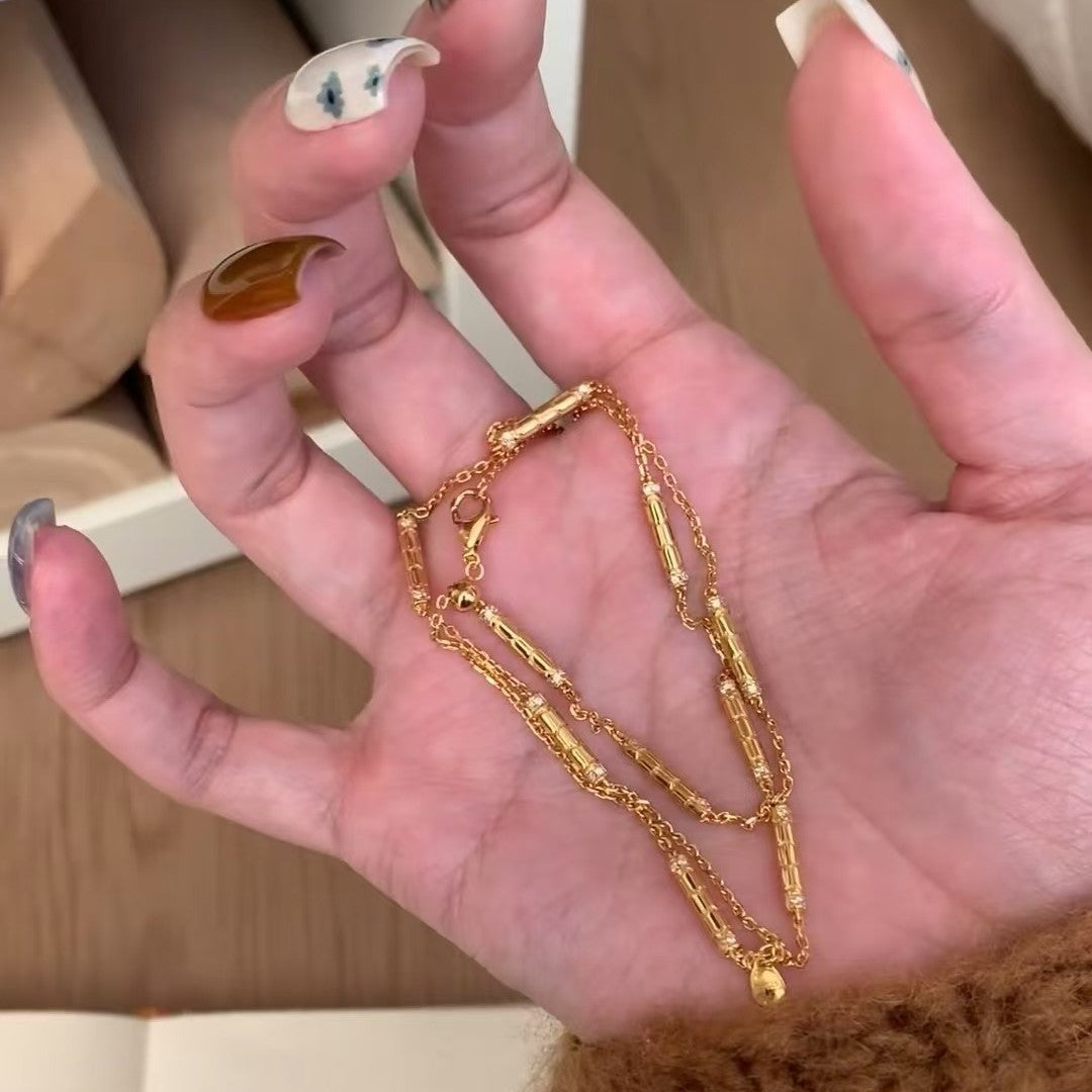 Italian Craftsmanship Vintage Style Light Luxury Style Pure Silver S925 Snake Necklace Elegant High-end Fashion