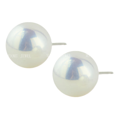 925 Sterling Silver Earrings Elegant Simple Pearl Stud Earrings for Women 2025 Trend Niche Exquisite Earrings Silver Jewelry