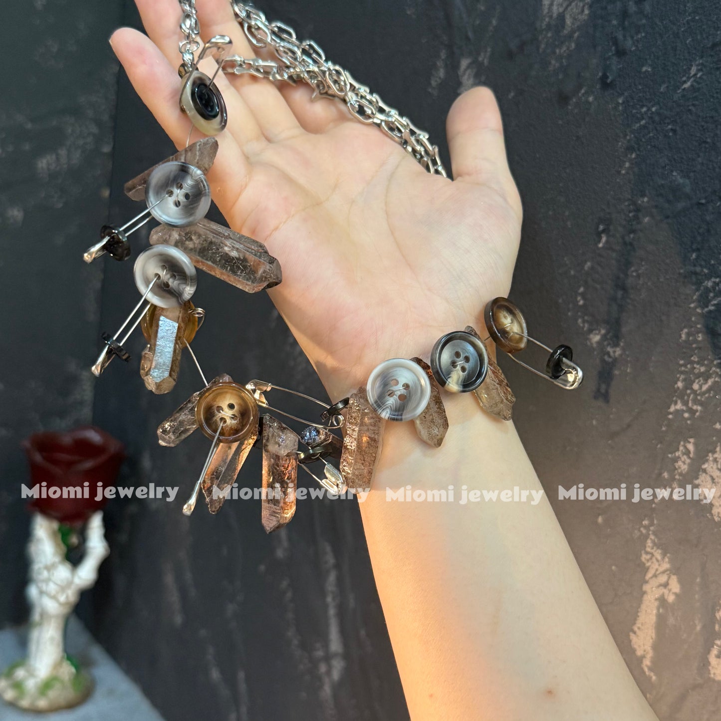 whimsical soft gothic witchy necklace