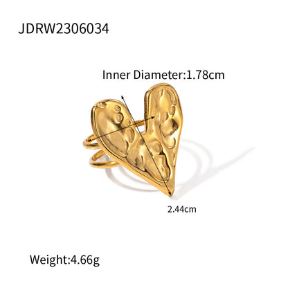 Ins Style Colorless High-end Simple Gold Steel Series Stainless Steel Plain Ring Jewelry