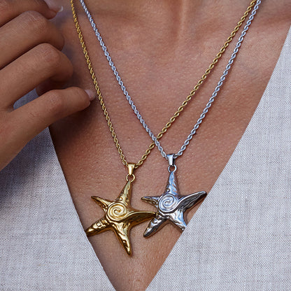 Starfish Titanium Steel Necklace Light Luxury High-end Clavicle Chain Stainless Steel Jewelry Non-fading Hot Item