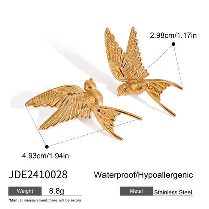 Stainless Steel Pearl Stud Earrings High-end Star Earrings Titanium Steel Ear Jewelry