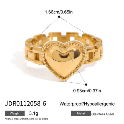 Watch Band Ring Titanium Steel Non-Fading Women's Niche Design Ring Stainless Steel Jewelry Rings