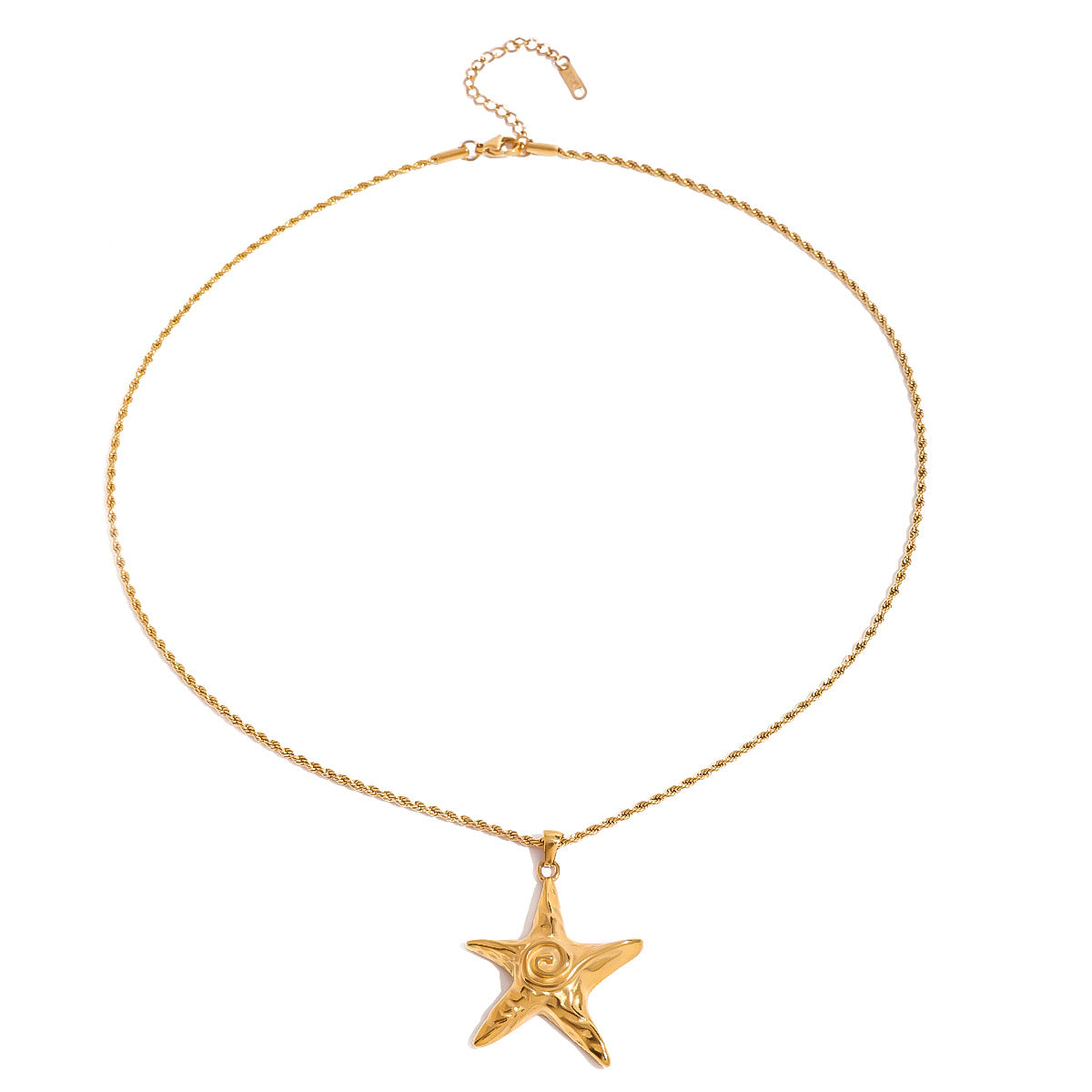 Stainless Steel Starfish Pendant Necklace High-End Ins Collarbone Chain Titanium Steel Ocean Jewelry
