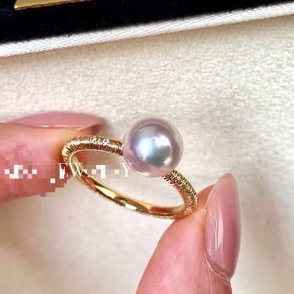 Italian Vintage Brushed Light Luxury High-End Jewelry 925 Sterling Silver Brushed Craft Forged Surface Rice Grain Ring New Model