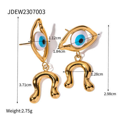 Devil's Eye Titanium Steel Earrings Luxury High-end Jewelry Stainless Steel Accessories Hot Item
