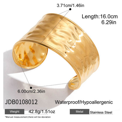Melard Wide Resin Bracelet Titanium Steel Gold Bracelet Non-Fading Jewelry Stainless Steel Accessories for Women