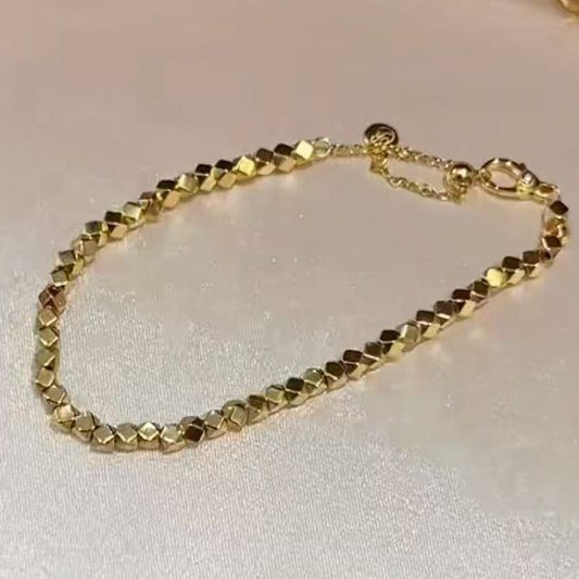 Pure Silver S925 Broken Silver Bracelet High-End Light Luxury Niche Temperament Versatile Bracelet Jewelry