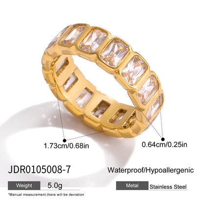 Heart Titanium Steel Ring for Women, Non-Fading Jewelry, Light Luxury High-End Feel, Stainless Steel Accessories