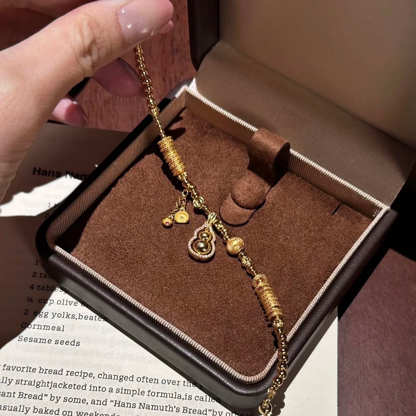 Pure Silver S925 Gourd Wealth Entwined Bracelet New Chinese Style National Trend Fashionable Elegant High-end Light Luxury Jewelry