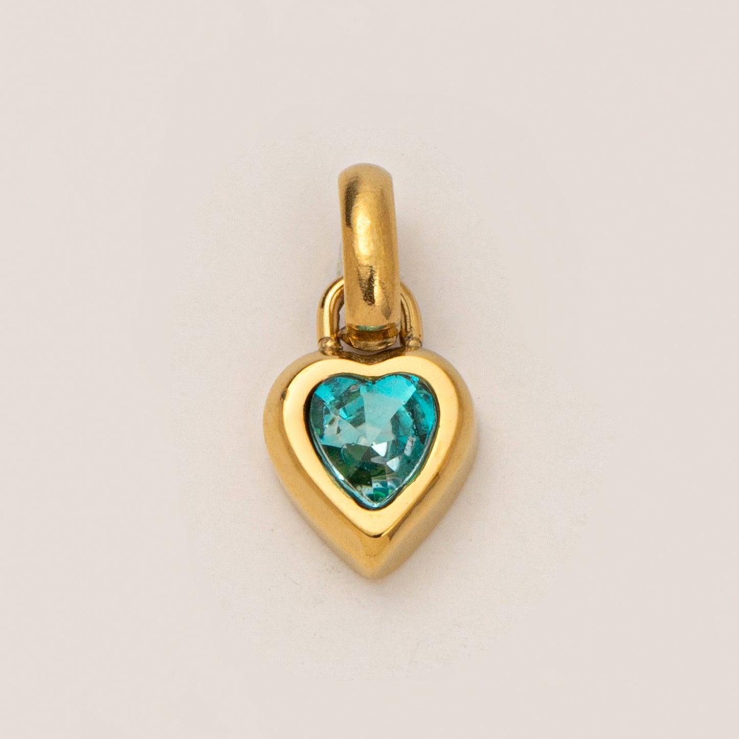 DIY Titanium Steel Heart-shaped Twelve Birthstone DIY Pendant Necklace Letter Name Family Gift Heart-shaped Accessories Pendant