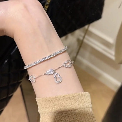 Gourd Bracelet for Women, Light Luxury, High-End Feel, Niche Design, Exquisite Retro Palace Style, Elegant Accessory