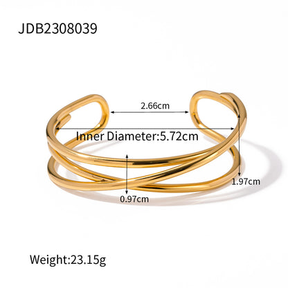 Titanium Steel Bracelet Non-Fading 18k Gold Bangle Stainless Steel Jewelry Women's Bracelet