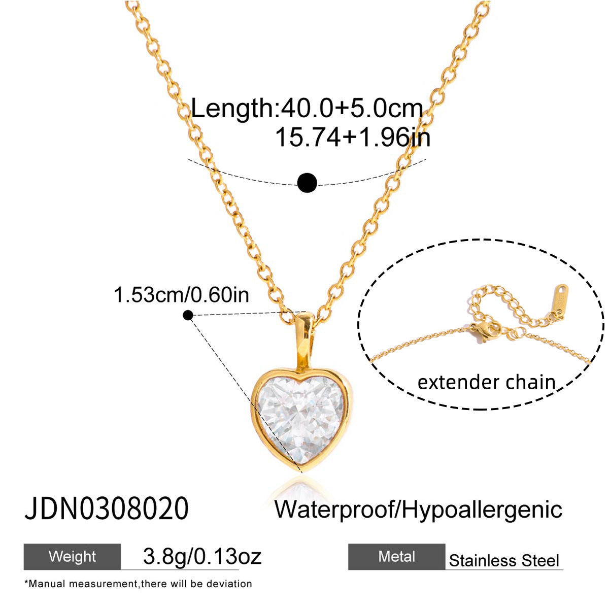 18k Titanium Steel Zircon Necklace Light Luxury High-end Clavicle Chain Non-fading Jewelry Stainless Steel Accessories